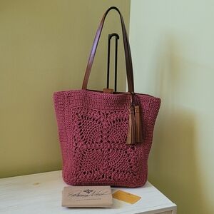 Patricia Nash Crochet Naomi Butterfly Tote Bag